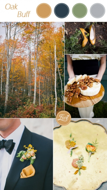 pantone-oak-buff-inspired-rustic-fall-wedding-color-ideas-2015